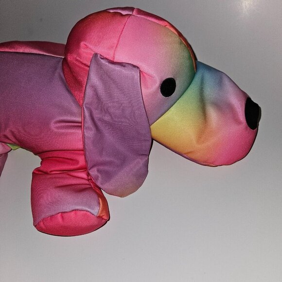 Justice Microbead Puppy Dog Plush Floppy Heart Peace Sign Pink Purple Blue Green - Picture 8 of 11